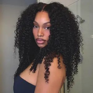 OQ HAIR 220% Density Burmese Curly M Cap 9x6 Glueless Wig Bleached Tiny Knots Pre-cut HD Lace Wear Go Wigs With Elastic Drawstring