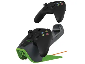 Bionik Power Stand for Xbox Series X/S: Dual Charge & Storage Dock with 2 Rechargeable Batteries-Power Adapter Included (BNK-9070)