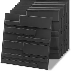 Grooved Textured Interior Wall Panels, PVC Patterned Wall Panels, Includes Installation Tape, Suitable for Living Rooms, Bedrooms, Offices