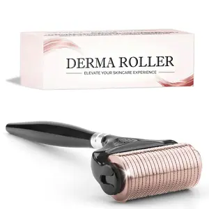 Ultra-Wide Derma Roller for Face - At-Home Microneedling Kit, 0.25 mm Microneedle Roller for Skin Care, Derma Roller for Scalp Hair and Beard, Superior to a Microneedling Pen/Derma Pen derma  roller  para  cabello Gentle Handle