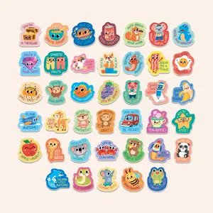 SWEETZER & ORANGE 600 Large Reward Stickers for Kids - Teacher, Counselor, and School Stickers with 40 Puns - Good Job Stickers for Kids