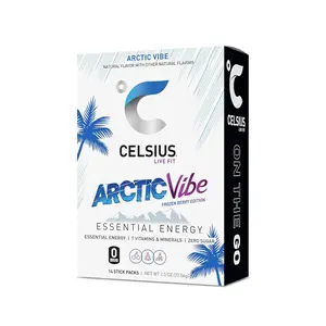 CELSIUS On-the-Go Powder Sticks Arctic Vibe, Essential Energy 2.6 Oz (14 Sticks per Pack)