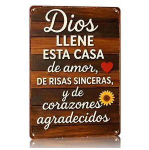 Funny Signs, "Bless This Home" Aluminium Sign 8x12 Inch, Vintage Home Faith Blessing, Suitable For Garden, Porch, Patio, Home Decor, Bar Cafe, Office, Kitchen Decor, Birthday Gifts