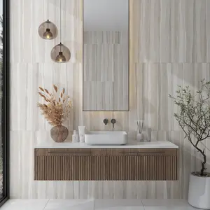 Warm Beige 12x36 Matte Stone-look Ceramic Large Tile (4 pack, 11.63 sq ft/case)