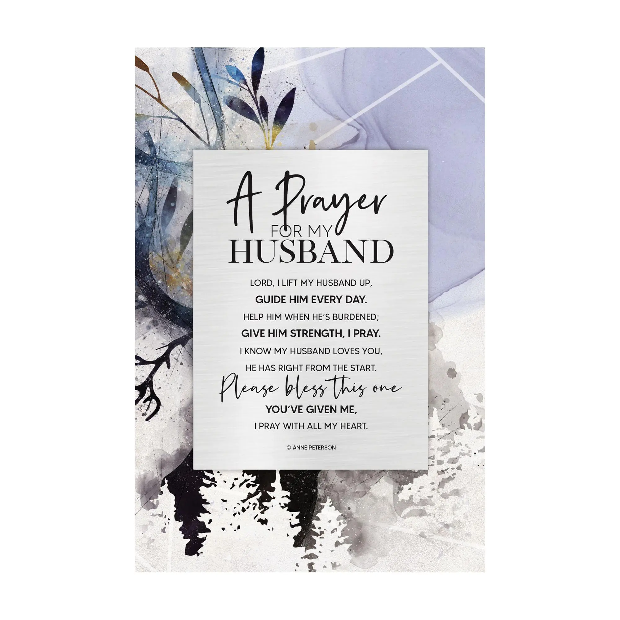 Dexsa Prayer For My Husband Wood Plaque with Easel