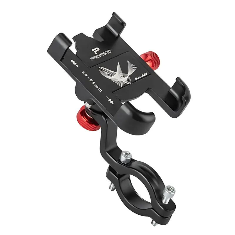 360° Rotatable Bike Phone Holder - Adjustable Anti-Slip Grip Cradle, Handlebar Mount for Bicycle Accessories, Secure Outdoor Cycling Use