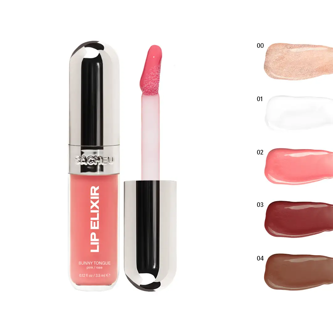 Lip Glaze Elixir - 3-in-1 Balm + Oil + Gloss - Nourishing Lip Glaze - Long-lasting Shine & Hydration