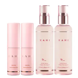 KAHI Hydration Layering Set - Wrinkle Bounce Multi Balm Stick (2EA) +  Fine Line Bounce Collagen Serum Facial Mist Ampoule (2EA)
