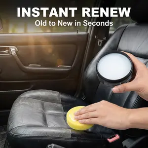 Car Leather Cleaner and Conditioner – Multi Purpose Interior Cleaning Cream for Seats, Dashboard, Steering Wheel and Door Panels, Restores Shine and Protects Leather, Non Greasy Formula for Car Interior Care