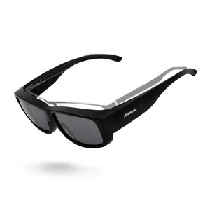 Meeloog Polarized Fit Over Sunglasses for Men TR90 Frame with Acetate Cellulose Lens, UV Protective Coating,Classic Sports Style Lightweight Overglasses Menssunglasses MST0006 Uvprotectioncoating Sportsglasses Fashionsunglasses Acetatecellulose