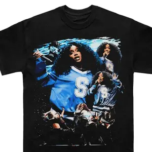 SzaA “SOS Tour” Basic Graphic Cotton T-shirt, Tour Music Shirt, Funny Meme Genz Vintage Tee, Unisex shirt. Tshirt Womenswear