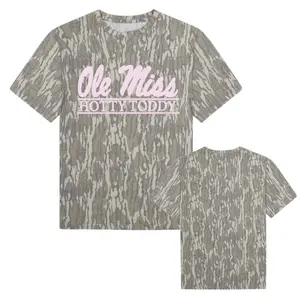 Pink Ole Miss Hotty Toddy Bottomland Camo Mossy Oak Tee 3D, Realtree Camo Tee, Camo T-Shirt Unisex Outdoor, Camo 3D T Shirt, Gift for Him or Her