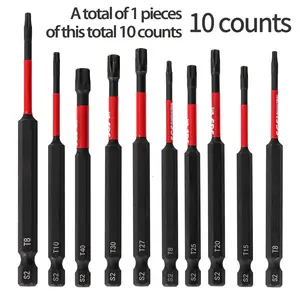 Screwdriver Head Magnetic Holder, Durable S2 Steel Precision Machining Tip for Plastic, Wood, Suitable for Homes, Factories, Offices