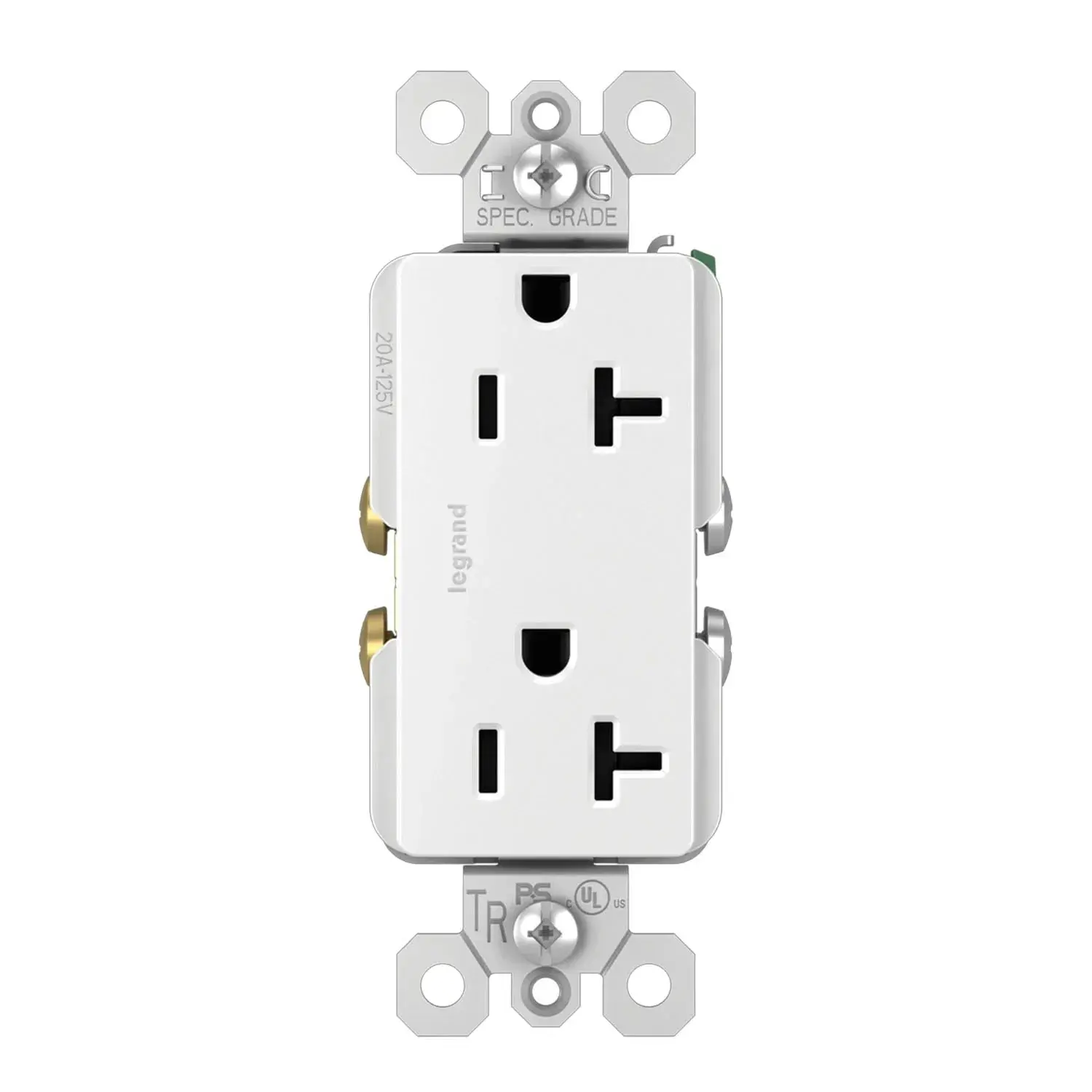 Legrand TR26352RW radiant 20A Tamper-Resistant Duplex Outlet, White