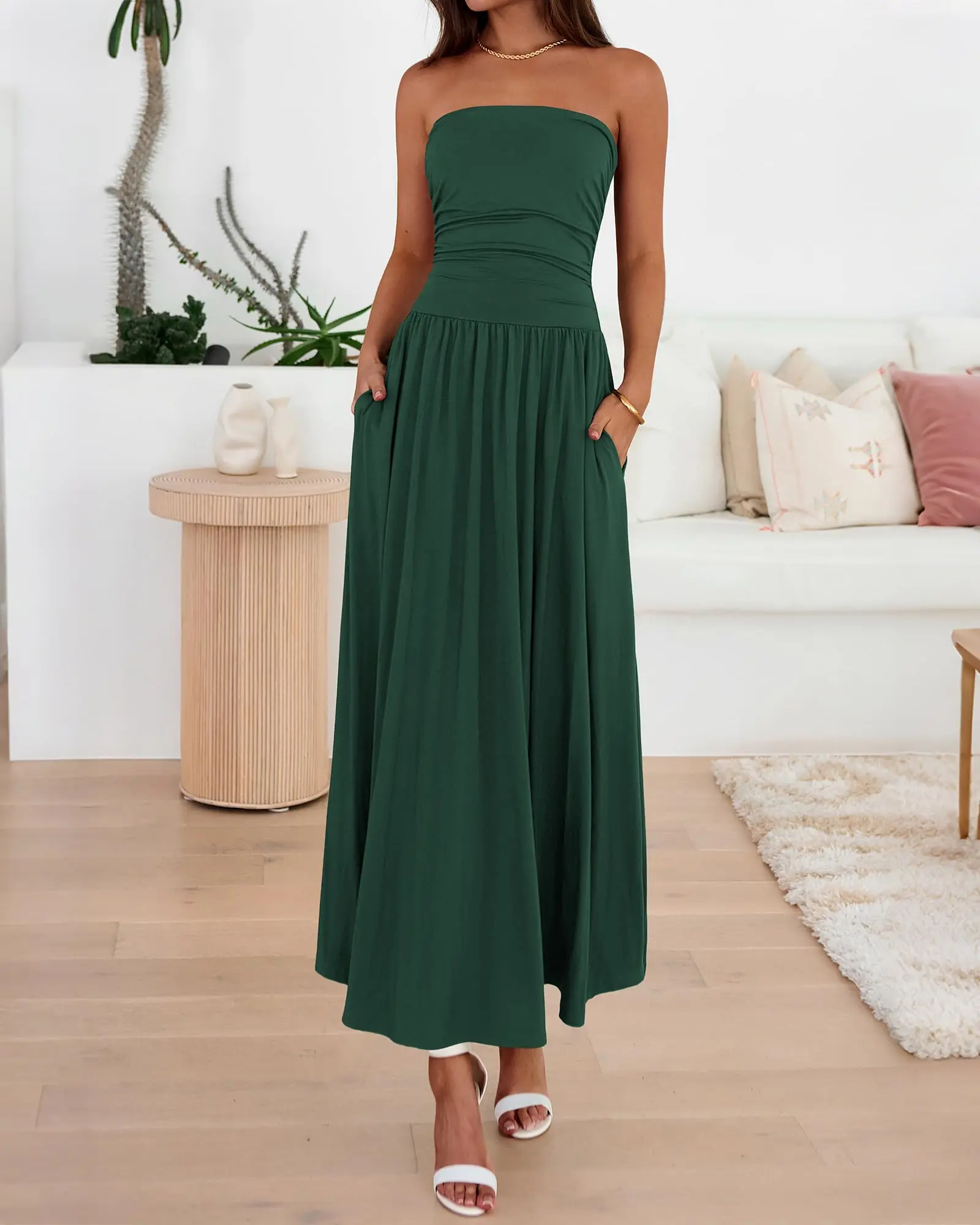BTFBM Women Strapless Tube Top Dress Summer 2026 Sleeveless Ruched Flowy Cocktail Wedding Guest Maxi Dresses with Pocket - TikTok Shop BTFBM Women Strapless Tube Top Dress Summer 2026 Sleeveless Ruched Flowy Cocktail Wedding Guest Maxi Dresses with Pocket - TikTok Shop