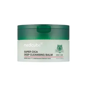 [Official Medicube Partner] Super Cica Deep Cleansing Balm 100ml - Deep Cleansing, Microscopic Cica Powder & LHA, Non-comedogenic, Safe for all skin types, especially for bumpy, acne-prone skin