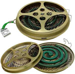 W4W Portable Mosquito Coil Holder - Mosquito Coil & incense burner for Outdoor use, Pool side, Patio, Deck, Camping, Hiking, etc... (includes Set of 2 Holders)