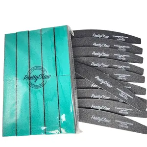 20pc Nail Files And Nail Buffers PrettyClaw Branded 100/100 Grit Black Half Moon 10 pc 3-way Nail Buffer Green Teal Black 10pc Manicure Pedicure Gel- X Hard Gel Acrylics Press On Nail Supplies Nail Salon Nail Tech Beginner Professional Nail Tech