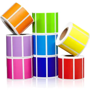 4000 count Rectangular Colored Labels Stickers 1.57 x 0.75 Inch  Color Coding Labels Rolls Adhesive Solid Tags for Inventory Organize, File Classification