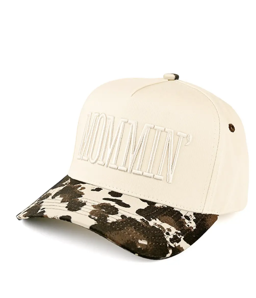 CC Mommin' Embroidery Two Tone  Animal Print Baseball Cap