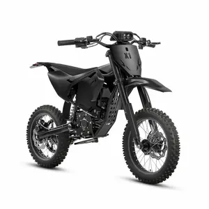 QRONGE X1 Spark Electric Dirt Bike, with 60V 28.8Ah Battery, 4500 Peak Motor, 50MPH, 14"/12" Off-Road Tire, Dual Hydraulic Brakes, Full Suspension, Suitable for Mountain Off-road Camping, Electric Motorcycle for Mountain Off-Road Adults Teens(Black)