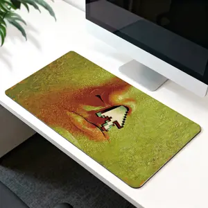 LIVEKEY Oversized Mousepad (80x40cm) - Anti-Slip Base  Reinforced Stitched Edges  Smooth Surface for Gaming & Office Use  Artistic Pixel Cursor Oil Painting Design Desk Mat
