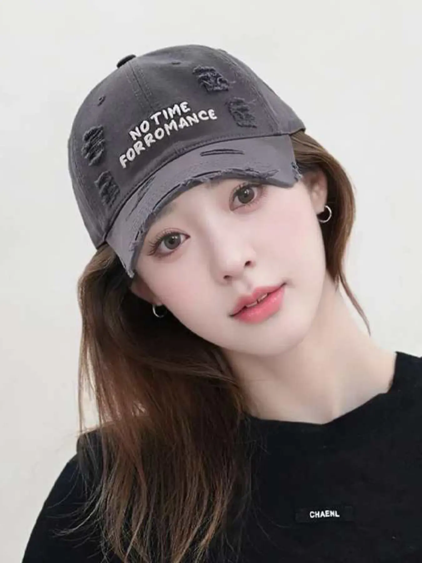 Forever Lakegirl Embroidered Letters Distressed Strap-on Women\'s Cap Hat OSFA Women main image 3