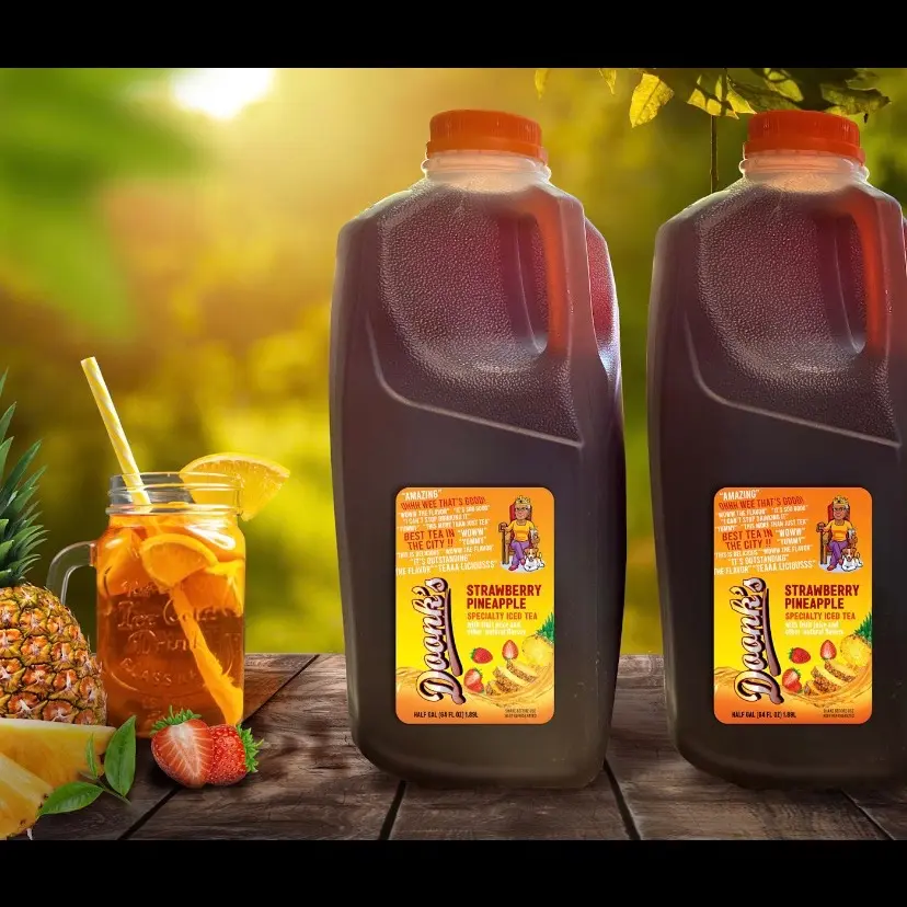 DOONK’S Flavored Sweet Tea. Distributed by Granny Mac Beverage Company