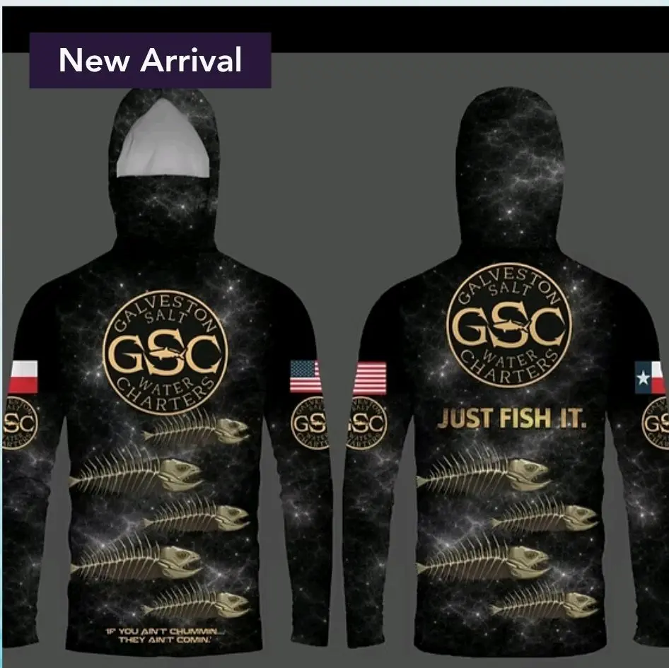 "Just Fish It" Hooded Fishing Shirt – GSC SPF 50 Performance Mask Hoodie
