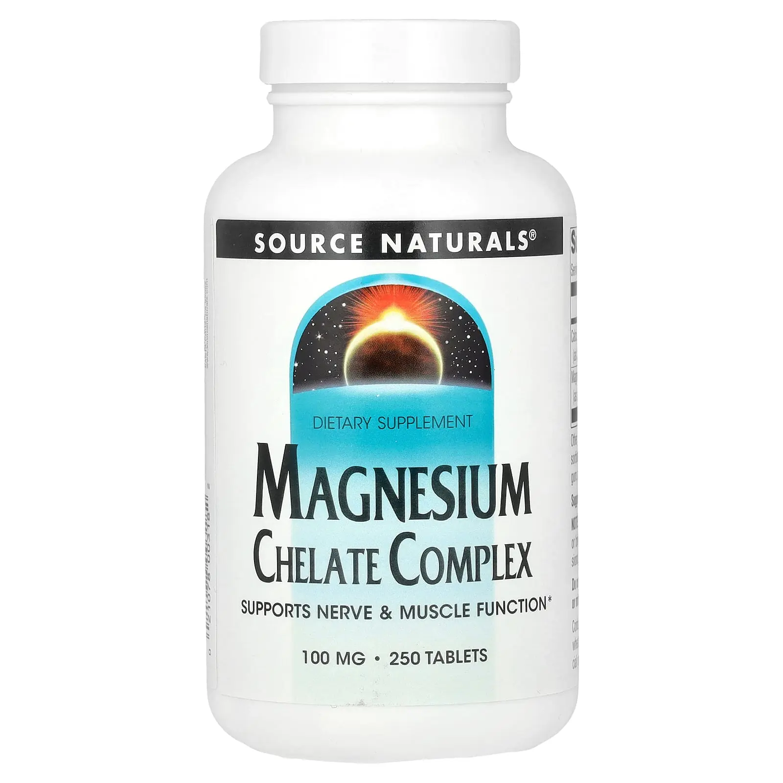 Source Naturals Magnesium Chelate Complex, 100 mg, 250 Tablets
