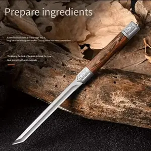 Small Fruit Knife Letter Opener with 3" Stainless Steel Blade & Wooden Sheath - Durable Design for Versatile Use in the Kitchen or Office Kitchenware Vegetable Utensils Home