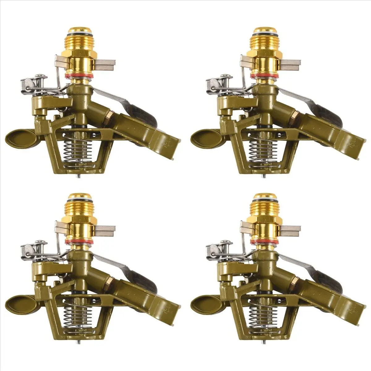 4Pcs 1/2 Inch Heavy Duty Impact Sprinkler Head Perfect for Watering Large Gardens Hose End Sprinklers Watering Tools
