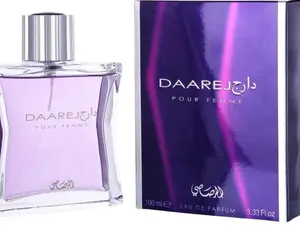 Rasasi Daarej Women's Eau de Parfum Spray - 3.4 oz Gourmand, Romantic, Floral Fragrance with Creamy Base for Everyday Wear (Women Perfumes, Gourmand Fragrance)