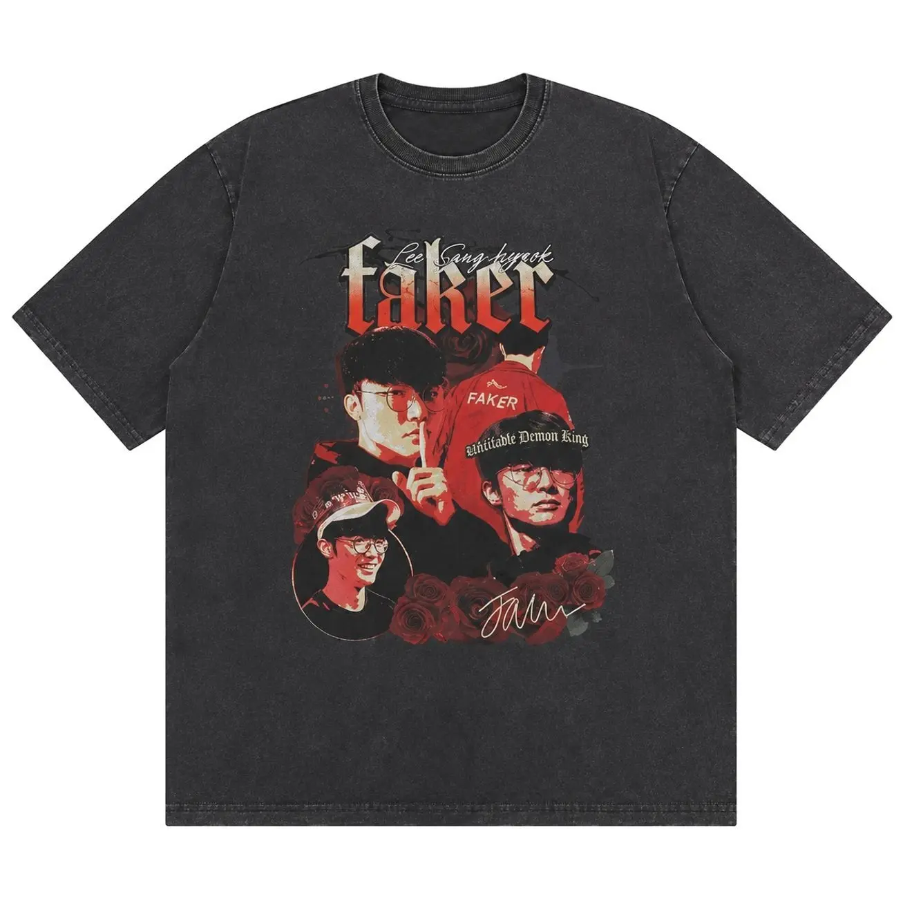 T1 LOL member homeground wash shirt, T1 Faker, T1 Doran, T1 Oner, T1 Peyz, T1 Keria, Gift for Faker's  fan, 2026 League of Legends World Championship shirt 2D5
