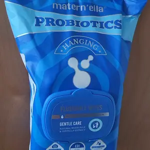 Matern’ella Hanging fragrance free Wet Wipes with Probiotics, XL Size Adult Wipes Made of Plant - Based Fibers，Alcohol-Free,Butt Wipes, 240/640 Wipes in Total   Wet Wipes with Sustainable Hygiene Soft Mild Formula Suitable for Travel toilet paper