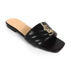 KYRA-5 QUILTED BUCKLED SLIDE