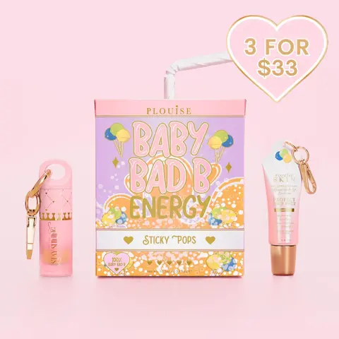 P.Louise Baby Bad B Energy Lip Duo, Cosmetic Lip Oil Set with Glossy, Smooth, Oil-Infused Formula