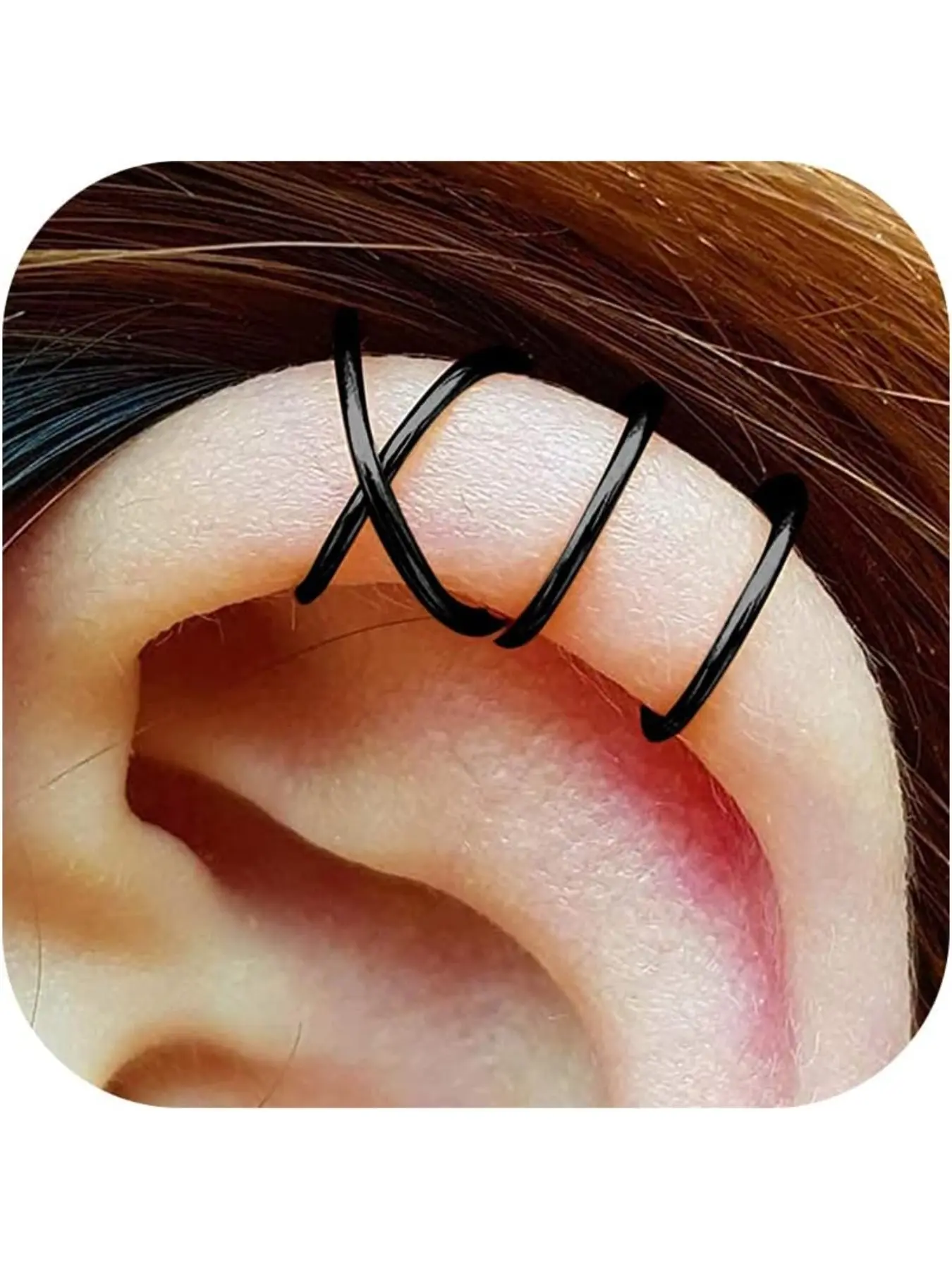 Adjustable Non-Piercing Ear Cuffs, Minimalist Design, Stainless Steel & Plated, Unisex Jewelry for All Occasions, Earring Cuffs