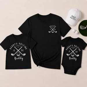 Golfing Dad and Daddy's Golfing Buddy Shirt, Family Matching T-Shirt, Custom Dad Shirt With Kids Names, Gift for Daughter, Son, Dad Shirt, Dad T-Shirt, Father's Day Shirt, New Dad Shirt, Daddy Shirt, Birthday Gift Dad Tee
