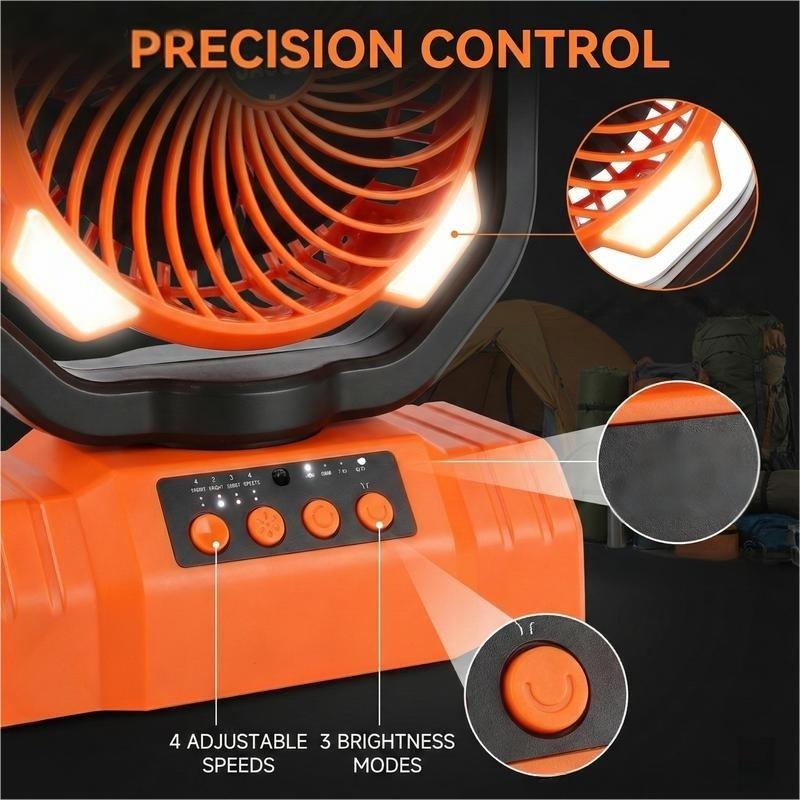Portable Rechargeable Fan - 8.7-Inch Camping Fan for Outdoort, 10000mAh(58Hrs) Battery Operated Fan for Camping, Auto Oscillation Timing Fans with Remote/Light, ,Outdoor Rechargeable Fan,Operated Camping Battery Powered Fan with Hook&Bright LED Light Portable Rechargeable Fan - 8.7-Inch Camping Fan for Outdoort, 10000mAh(58Hrs) Battery Operated Fan for Camping, Auto Oscillation Timing Fans with Remote/Light, ,Outdoor Rechargeable Fan,Operated Camping Battery Powered Fan with Hook&Bright LED Light