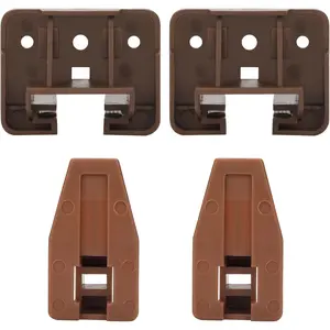 2 Pack Plastic Drawer Slides and Guides, Drawer Replacement Part for Center Mount Cabinet Rails, Plastic Guides for Dresser