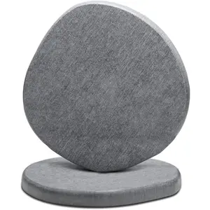 Diatomaceous Earth Coasters 3.9"x3.9" Quick-Dry Absorbent Heat-Resistant Modern Stone Design Dark Gray Irregular Shape 2 Pack Grey