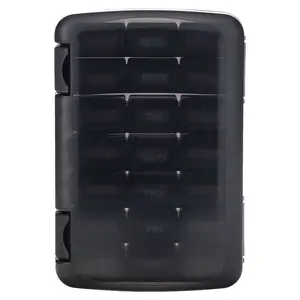 Ezy Dose Weekly 3X/Day Pill Organizer with Case, Black, 1 Count