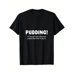 Feisty Unicorn Designs Supernatural TV Show T-Shirt for & - Funny SPN Logo-Inspired Pudding! Reference Print, Iconic Catchphrases, Casual Fan Apparel (Black with White Text) - Supernatural Collectible Tee, PLUS SIZE