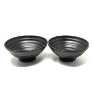Asian Home 60oz Large Melamine Japanese Ramen Bowl, Round Asian Traditional Aesthetic Hard Plastic Tableware, 8.66"x4.33" Tapered Rim, Pack of 2 for Udon, Soba Noodles