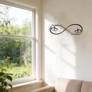 Valentine's Day Wall Stickers, Forever Together Love Design, Self-Adhesive Decals for Bedroom, Entryway, Living Room Decor