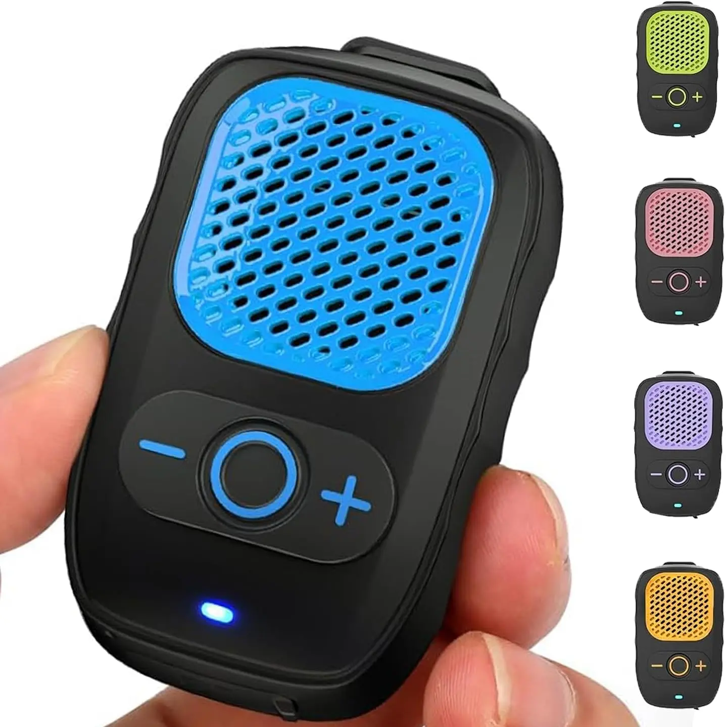 Wearable  Speaker, 30H Working Time Clip-On  Jobsite Pro Water-Resistant Portable Speaker  Built-in Mic for Hands-Free Music and Calls, Blue, Non-