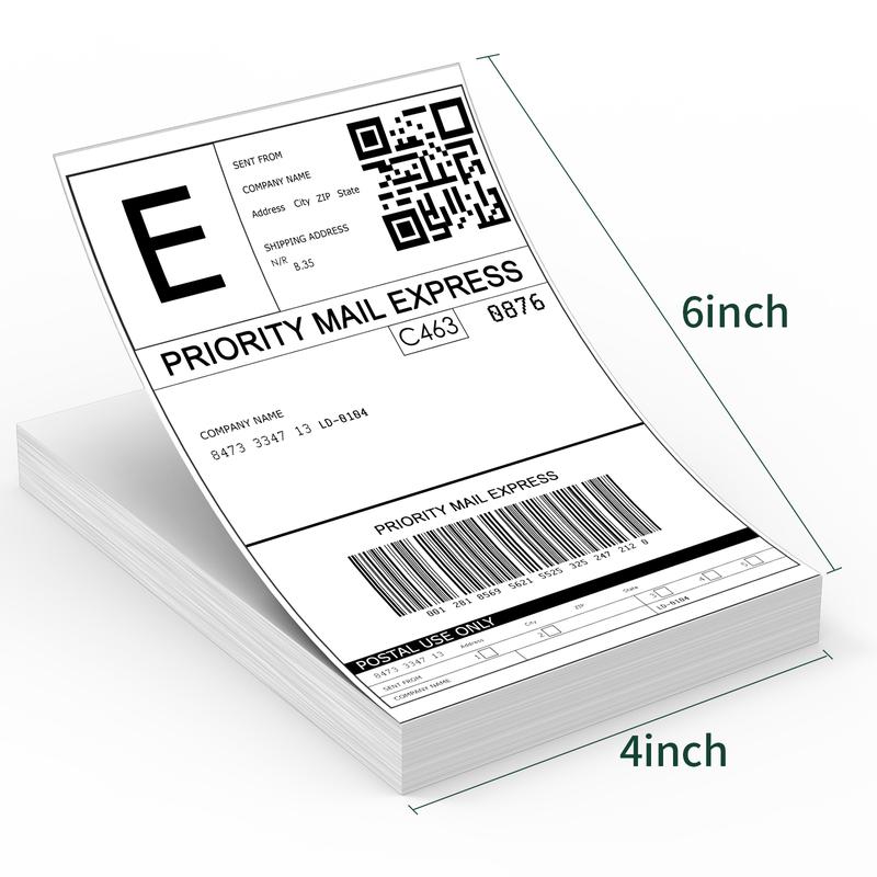 4''x6'' Thermal ShippIng Label for Jadens printer 3 Inch Printing Sticker Paper Waterproof BPA-Free 500 Sheets