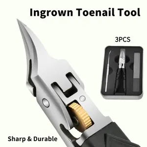 Nail Clipper Set with Sliding Lock Non-Slip Grip and Precision Angled Tips for Sharp Durable Manicure Tools