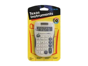 Texas Instruments TI1706 SuperView Handheld Calculator 8 Character(s) - LCD - Solar, Battery Powered - Gray
